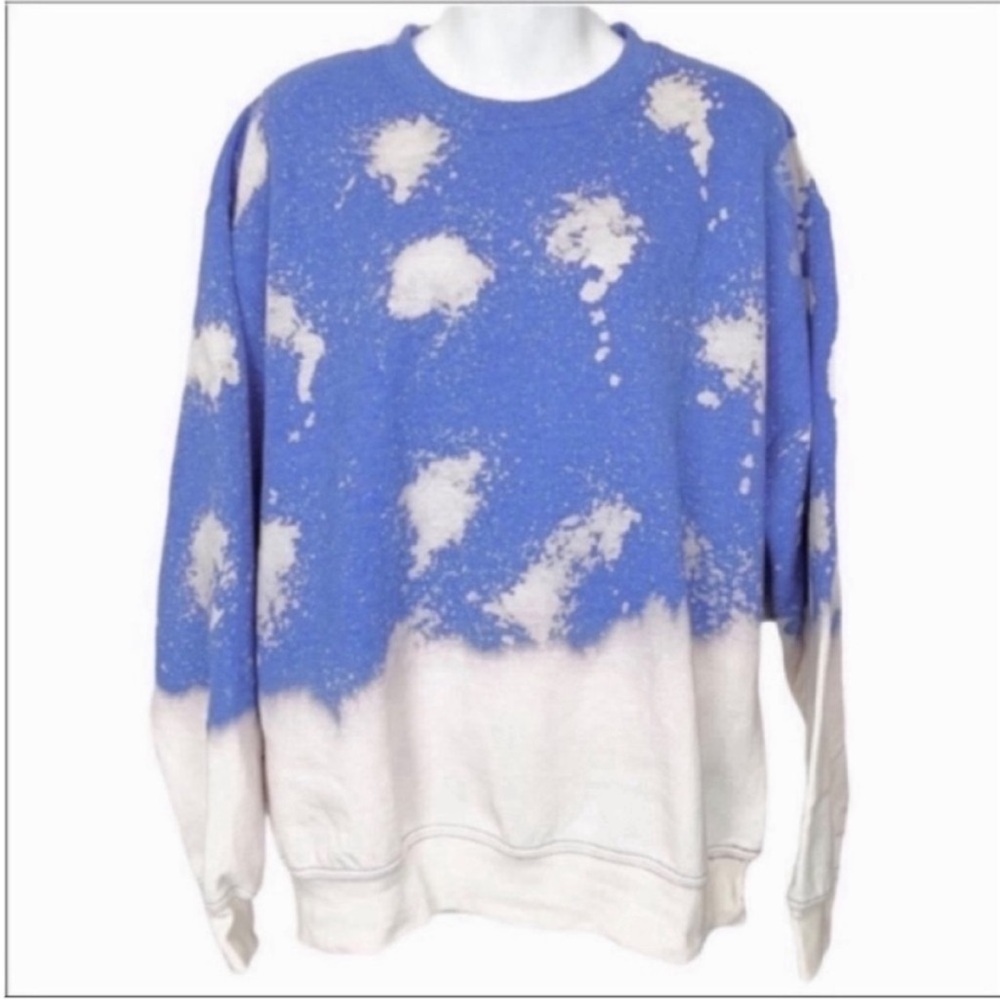 bleached tie-dye sweatshirt top M